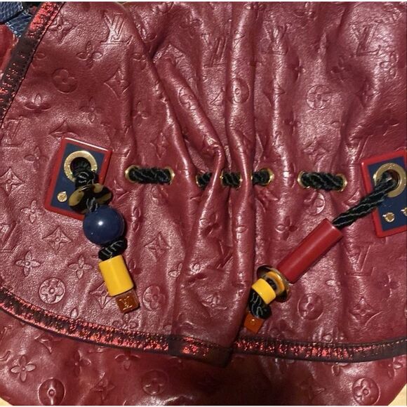 Louis Vuitton Epices Kalahari Monogram Hobo Bag Burgundy Leather Limited Edition - Picture 9 of 16